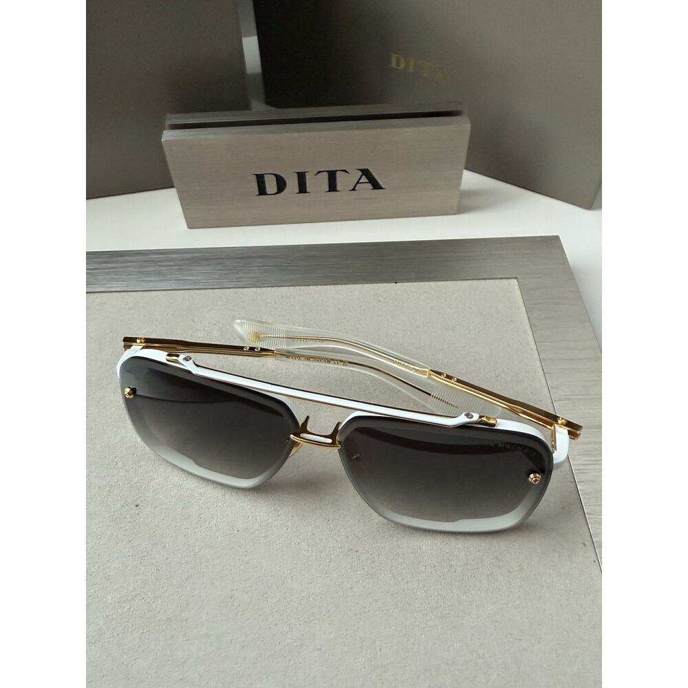 DITA MACH SIX DTS 121 07 Matte White Yellow Gold Gradient Sunglasses AUTHENTIC - Picture 6 of 11
